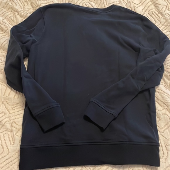 Abercrombie Soft AF Fleece crew neck sweater cotton blend medium navy blue - Picture 5 of 5